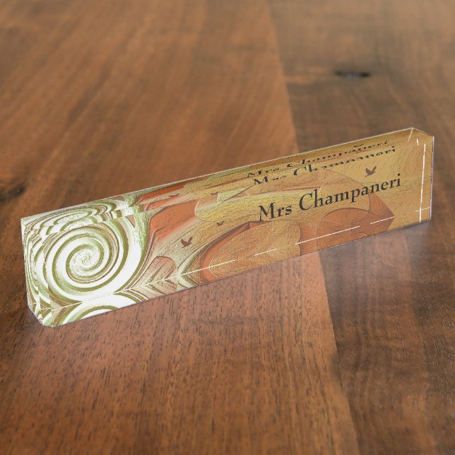 Sunset  desk name plate (Side)