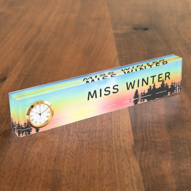 Sunset Desk Name Plate (Side)