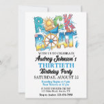 Sunset Dinner Cruise Rock The Boat Birthday Invitation<br><div class="desc">Colorful and fun nautical Sunset dinner cruise adult birthday party invitation,  change the text to anything you want when you order</div>