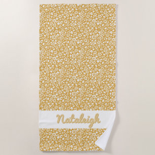 Sunset Ditzy Floral Beach Towel