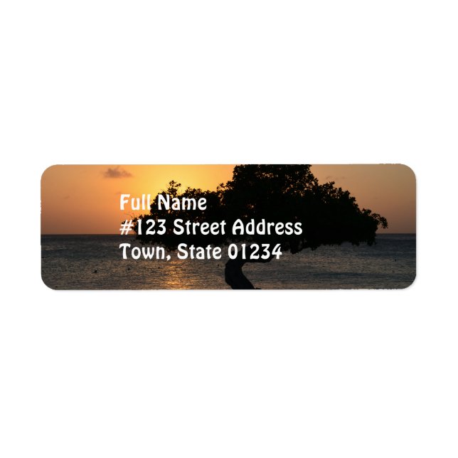 Sunset Divi Divi Tree Label (Front)