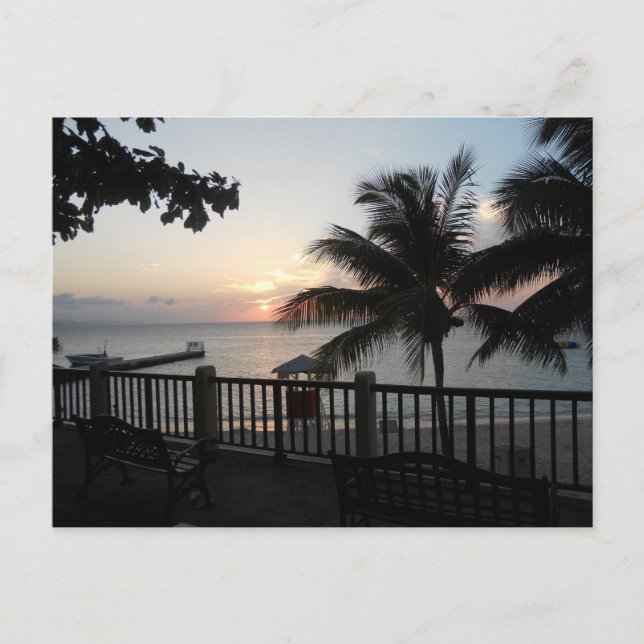 Sunset Doctor's Cave Beach Mo Bay Jamaica Postcard (Front)