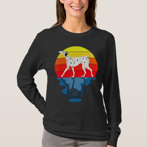 Sunset Dog Dalmatian T_Shirt