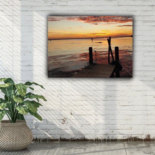 Sunset Dolphins  Canvas Print