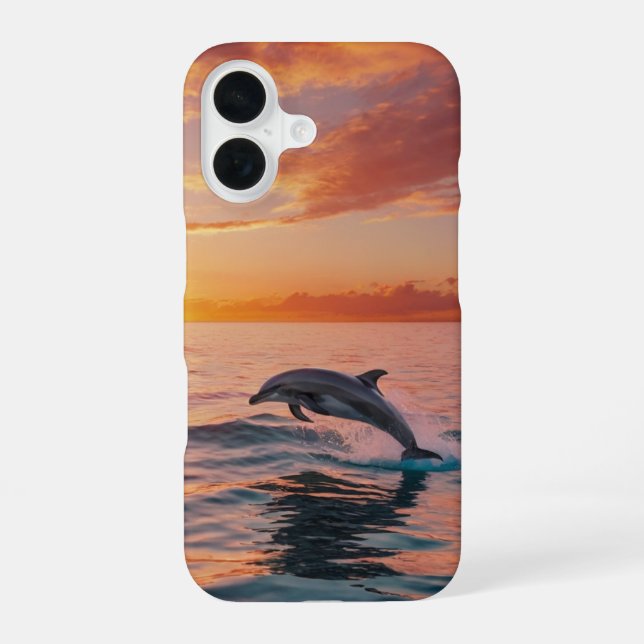 Sunset Dolphins Iphone Case (Back)