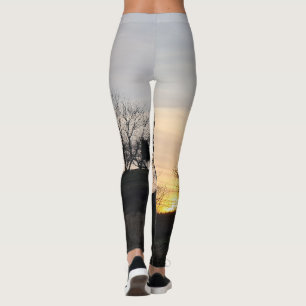 Sunset down the hill - Leggings for women