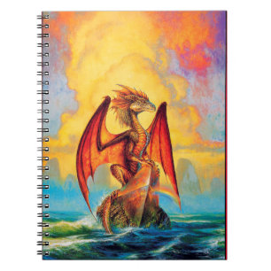 Sunset Dragon Fantasy Art Notebook