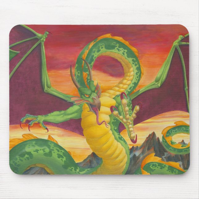 Sunset Dragon Mouse Pad (Front)