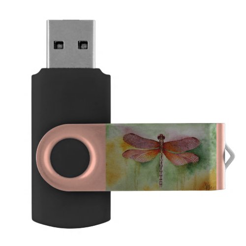 Sunset Dragonfly Flash Drive
