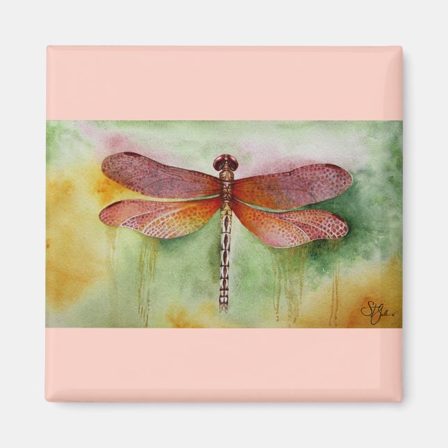 Sunset Dragonfly Magnet (Front)