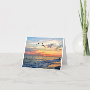Harbor Sunset Note Card sunset colors photograph Greeting Card Card for boater| Thinking of you Thank You