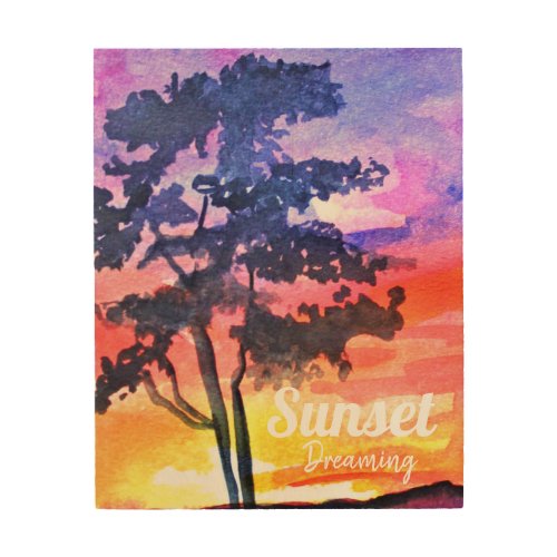 Sunset Dreaming landscape watercolor art