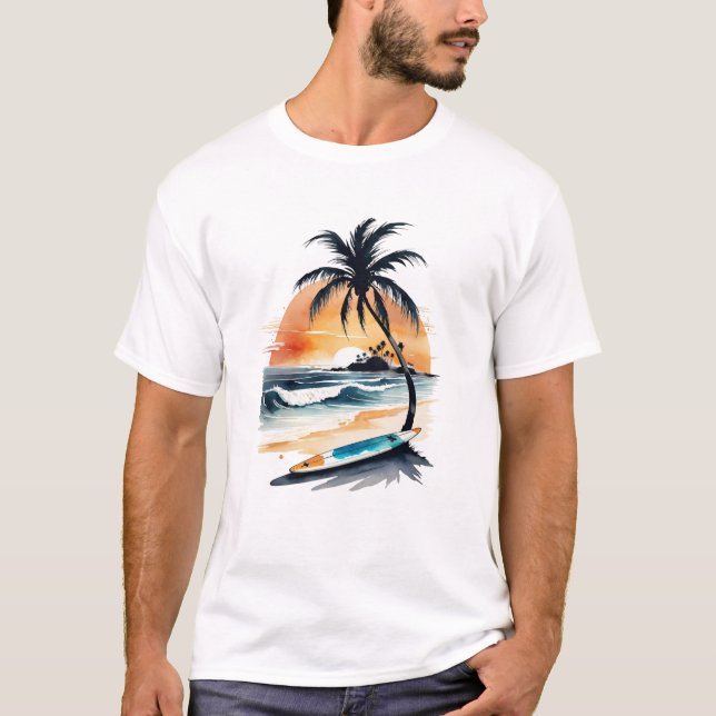 Sunset Dreams by the Waves Royal Luxury T-Shirt  (Front)