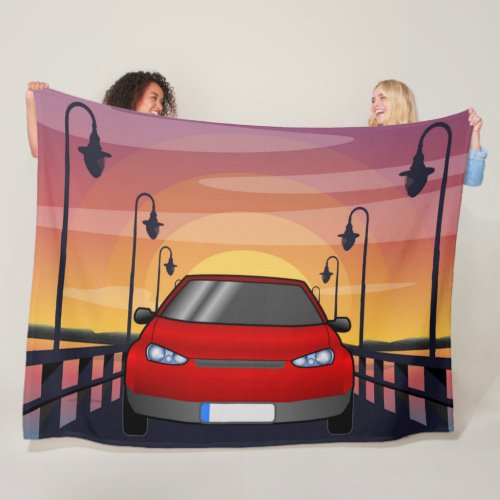 Sunset Drive Fleece Blanket
