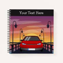 Sunset Drive Notebook - Cute Road Trip Journal
