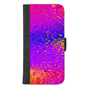 Sunset Droplets Purple Blue Pink iPhone 8/7 Plus Wallet Case