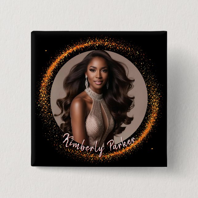 Sunset Dust Pageant Button (Front)