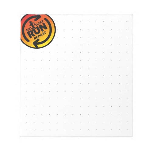 Sunset Eat Sleep Run Repeat Runners Dotted Notepad