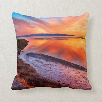 Sunset Ebb Tide Throw Cushion by LATENA at Zazzle