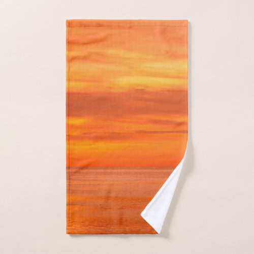Sunset Elegant Red Orange Yellow Trendy Template Bath Towel Set
