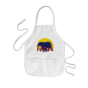 Sunset Elephants Kids' Apron