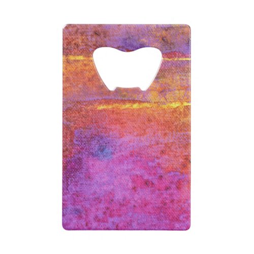 Sunset Emotion dreamy mauve lilac abstract Credit Card Bottle Opener
