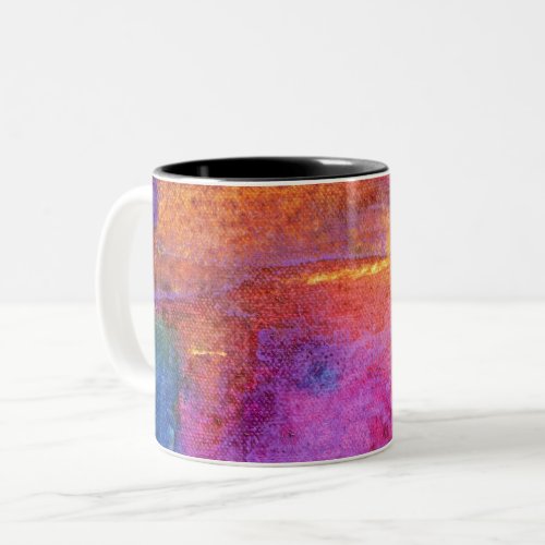 Sunset Emotion dreamy mauve lilac abstract Two_Tone Coffee Mug
