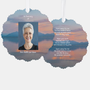 Sunset Evening Sky Dusk Memorial Pocket Keepsake Ornament Card