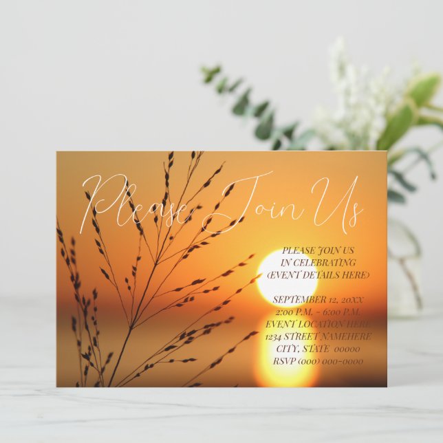 Sunset Event Invitation (Standing Front)
