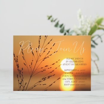 Sunset Event Invitation by CarriesCamera at Zazzle