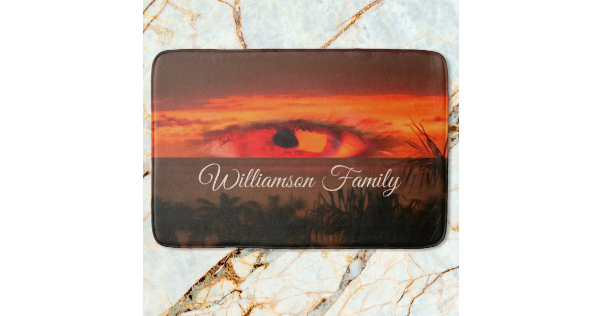 Sunset Eye 2106 Bath Mat | Zazzle