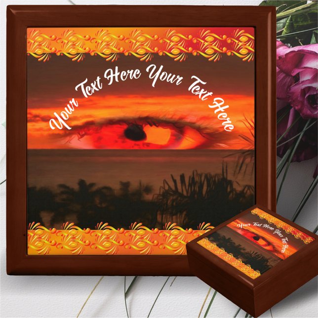 Sunset Eye 2106 Keepsake Box (Golden Oak)