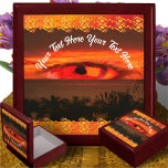 Sunset Eye 2106 Keepsake Box<br><div class="desc">Painting “Sunset Eye 2106” Collection

Personalize on the product page or click the "Customize" button for more design options.  Design created from my painting “Sunset Eye 2106” capturing a sunset from my friends' balcony and envisioned this eye in the cloud formation.   Matching products are available in this collection.</div>