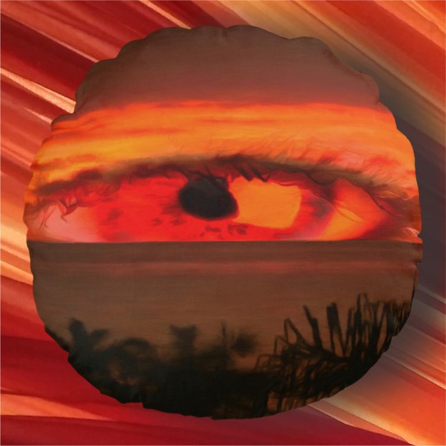 Sunset Eye 2106 Round Pillow (Creator Uploaded)