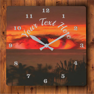 Sunset Eye 2106 Square Wall Clock