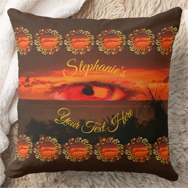 Sunset Eye 2106 Throw Pillow (Creator Uploaded)