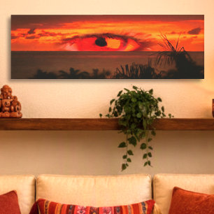 Sunset Eye Panoramic 2106 Art Canvas Print