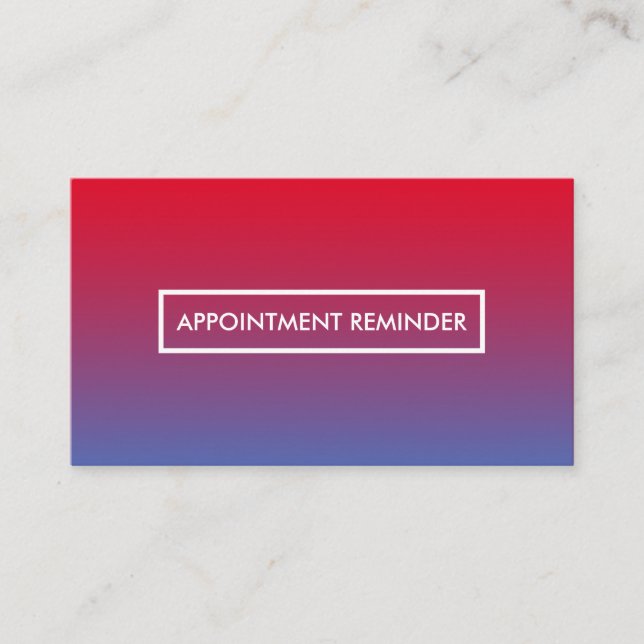 sunset fade appointment reminder (Front)