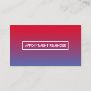 sunset fade appointment reminder card