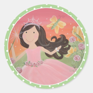 Sunset Fairy (set sticker) - Customized Classic Round Sticker
