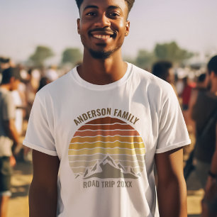 Sunset Family Reunion Custom Mountains Road Trip T-Shirt