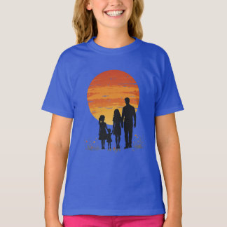 Sunset Family Silhouette T-Shirt 