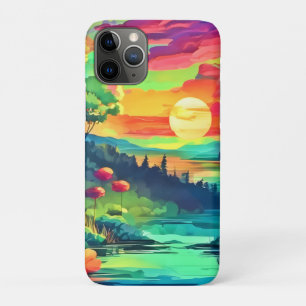 Sunset Fantasy Landscape iPhone 11 Pro Case