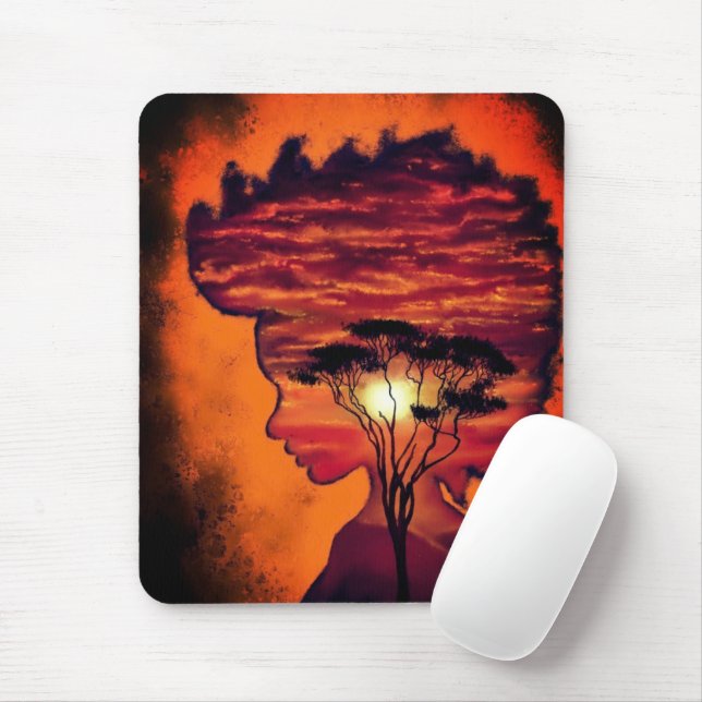 Sunset Fantasy Mouse Pad (With Mouse)