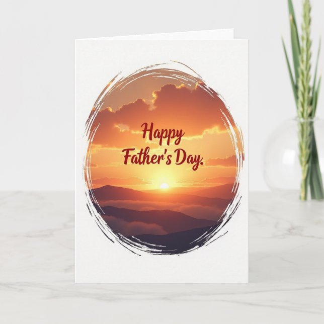 Sunset Fathers Day Art Card (Front)