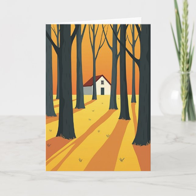 Sunset Fathers Day House Card (Front)