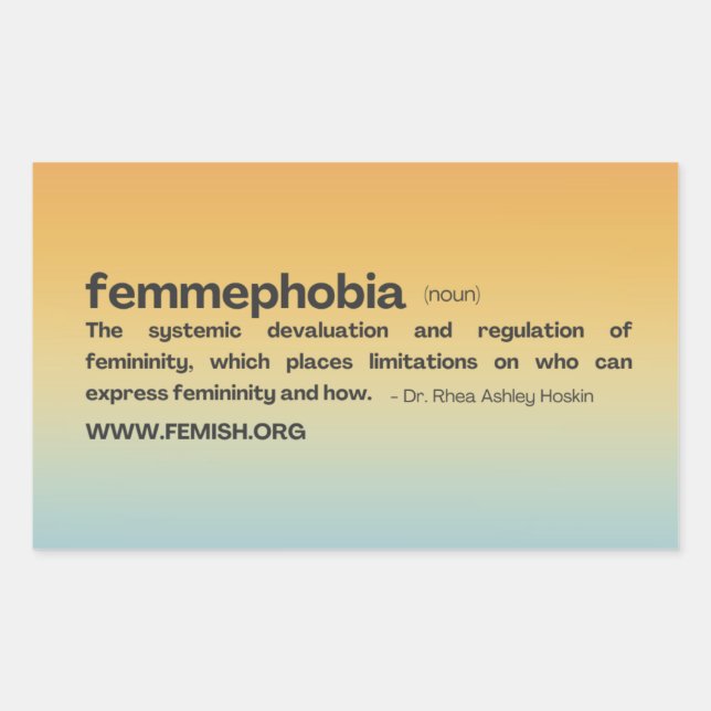 Sunset FEMMEPHOBIA Sticker  (Front)