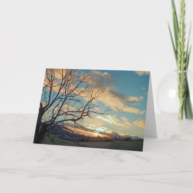 Sunset Field Blank 5x7 Card (Front)