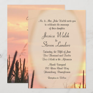 Sunset Field Wedding Invitation