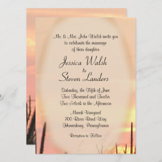 Sunset Field Wedding Invitation